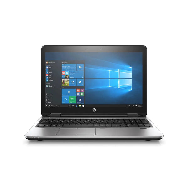  HP ProBook 650 G3 للأعمال، شاشة 15.6 بوصة FHD، معالج Intel Core i7-7820HQ، معالج Intel HD 630، ذاكرة وصول عشوائي (RAM) سعة 8 جيجابايت، سعة تخزين 256 جيجابايت