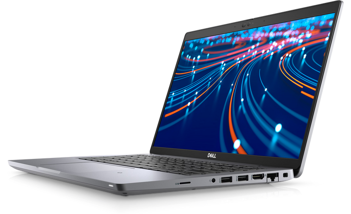 Laptop with a colorful display on a transparent background